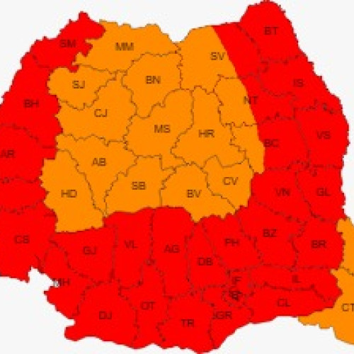 Avertizare meteo cod portocaliu și cod roșu