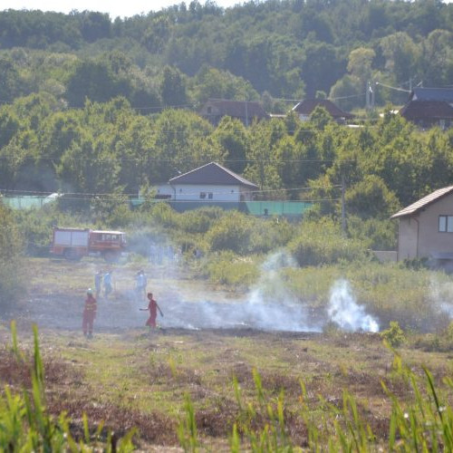 Incendiu de vegetație stins de pompierii din Farcasa