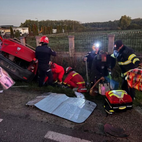 Accident rutier între Livada și Ciuperceni, intervenție a pompierilor