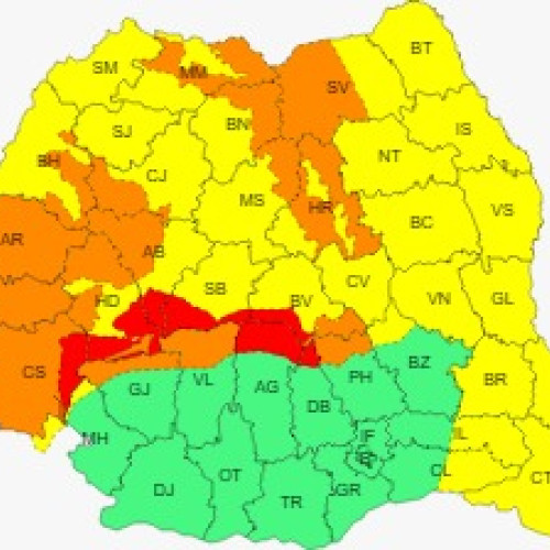 Vremea severă persistă până sâmbătă seara