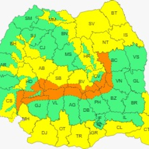 ANM emite avertizare meteorologică cod galben pentru intensificări ale vântului și polei