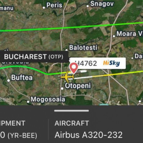 Cursa HiSky București-Oradea revine pe Aeroportul Otopeni din cauza unei probleme tehnice