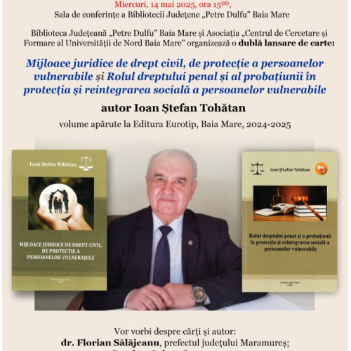 Lansare de carte la Biblioteca Județeană &quot;Petre Dulfu&quot; din Baia Mare