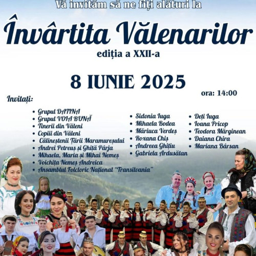 Cea de-a XXII-a ediție a evenimentului „Învârtita Vălenarilor” va avea loc în comuna Călinești din Maramureș