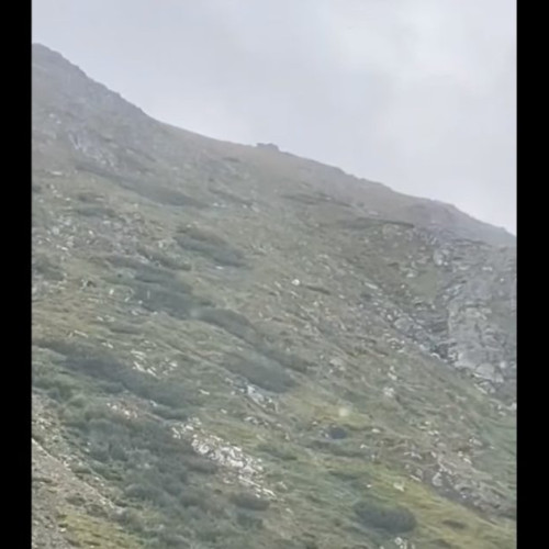 Ninsoare surprinzătoare pe vârful Pietrosul Rodnei în plină vară