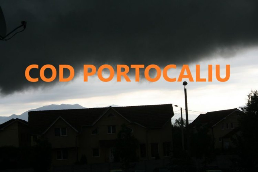 Cod portocaliu pentru mai multe localități din Maramureș: averse torențiale și descărcări electrice prognozate