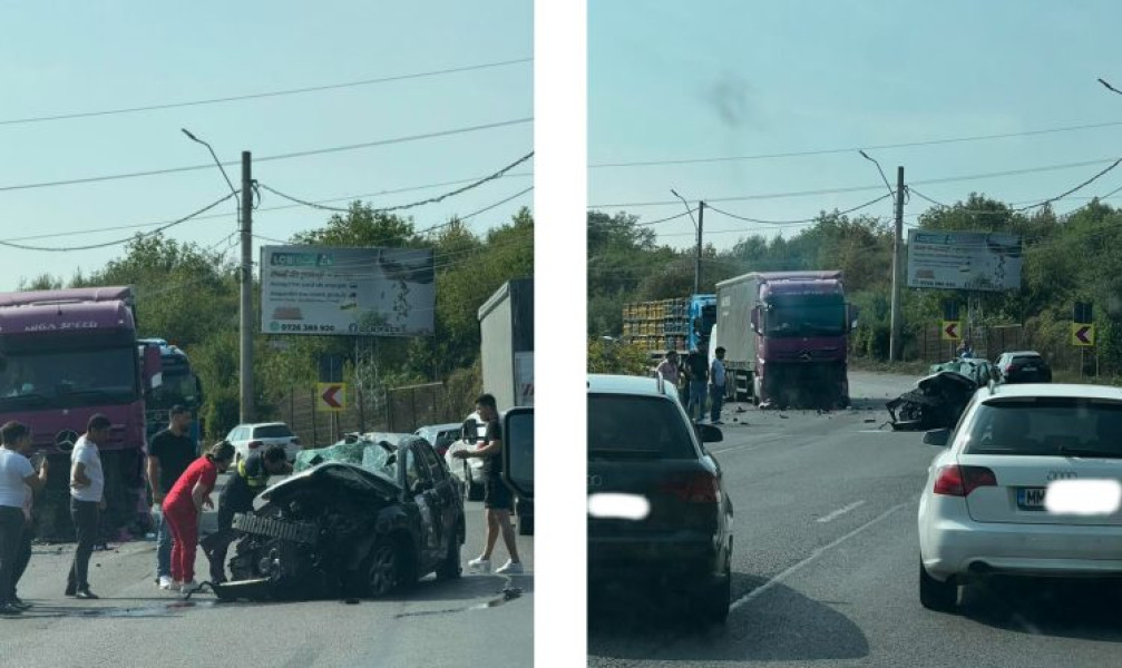 Accident grav pe strada Dura din Baia Mare între autoturism și camion