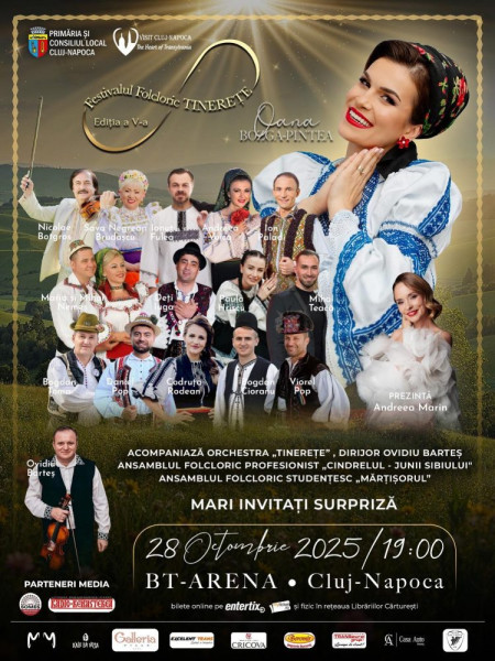 Festivalul Folcloric „Tinerețe” aduce tradițiile românești pe scena din Cluj-Napoca