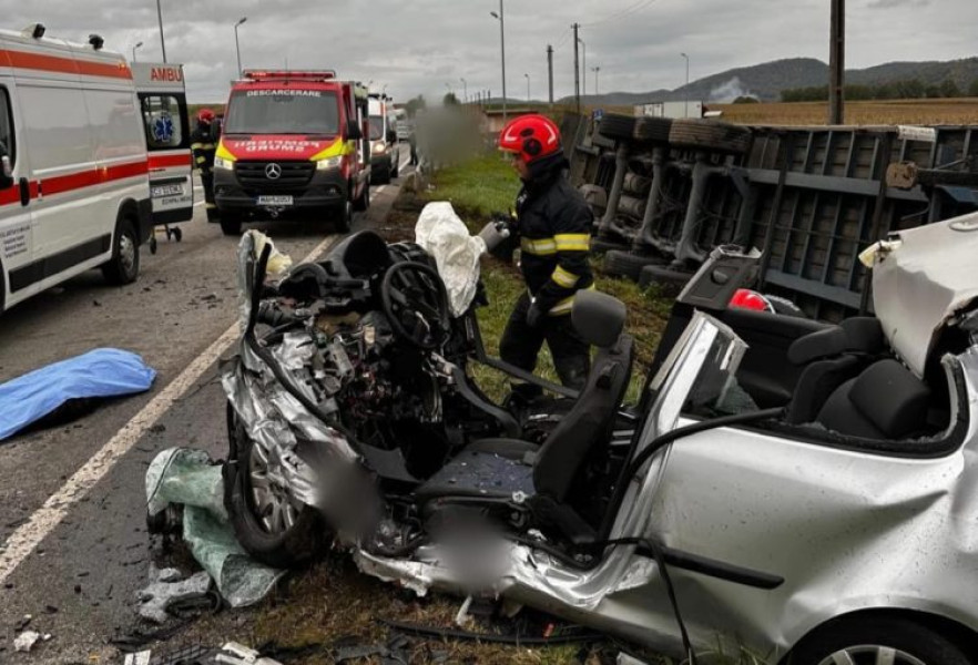 Accident rutier mortal pe DN1C lângă Câțcău în județul Cluj