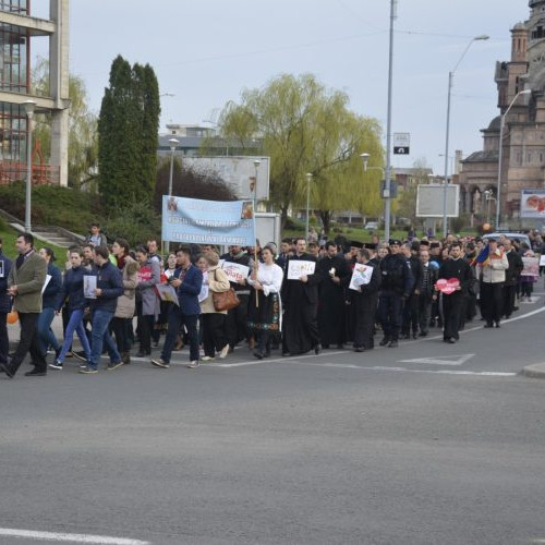 Marş pentru viaţă" în Episcopia Maramureşului şi Sătmarului - eveniment organizat cu sprijinul Episcopiei Ortodoxe Române a Maramureșului și Sătmarului și a colaboratorilor săi