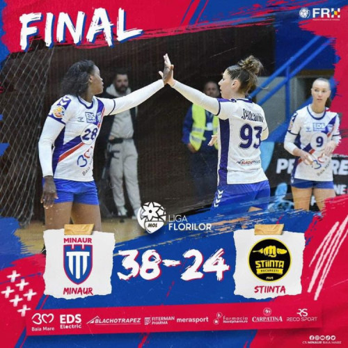 Minaur Baia Mare Invinge echipa Stiinta Bucuresti cu scorul 38-24 intr-o partida de handbal