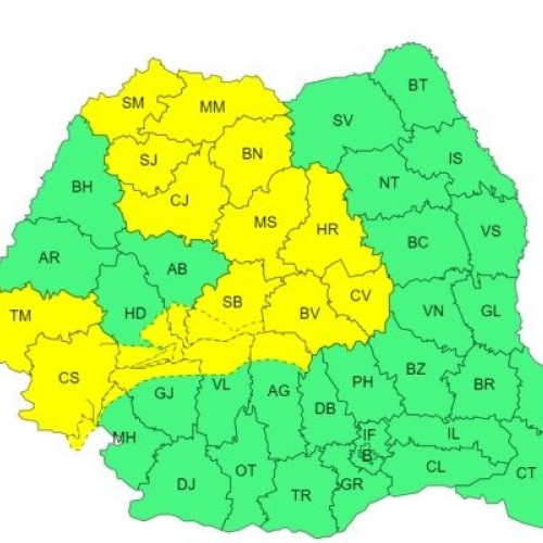 Avertizare meteo ANM: COD GALBEN pentru vijelii puternice în 18 județe ale țării