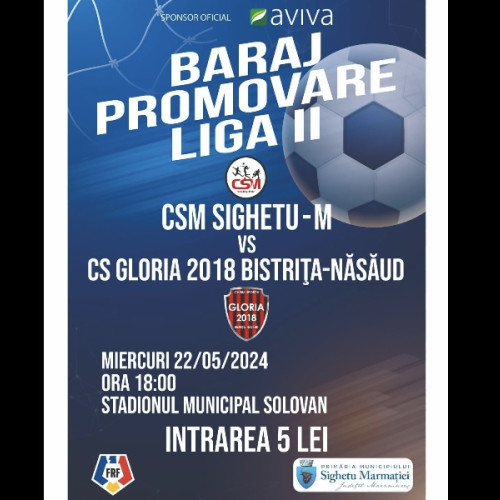 CSM Sighetu Marmației începe lupta pentru promovarea în Liga a II-a cu un meci istoric împotriva Gloriei Bistrița Năsăud.