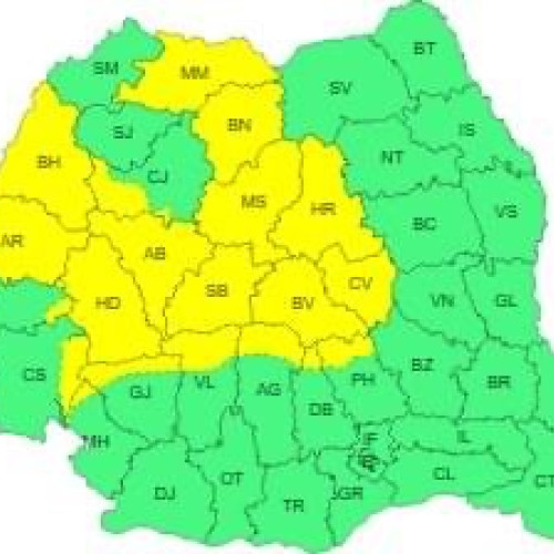 Atentizarea Meteorologica: Cod Galben pentru Instabilitatea Atmotsferica in diferite zone